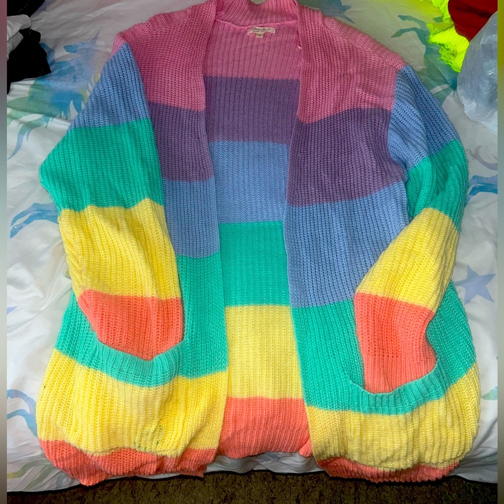 Women’s/girls colorful cardigan gently worn